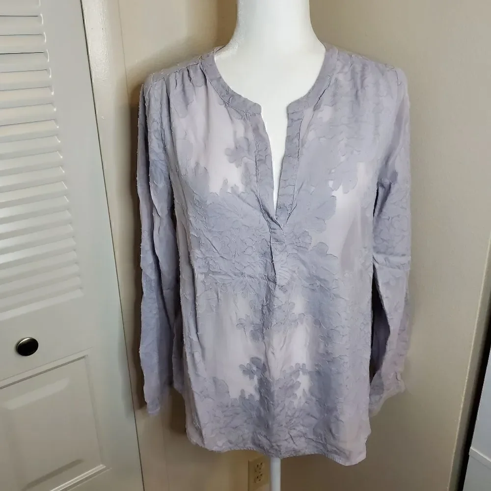 Katherine Barclay semisheer floral blouse M - Picture 1 of 11